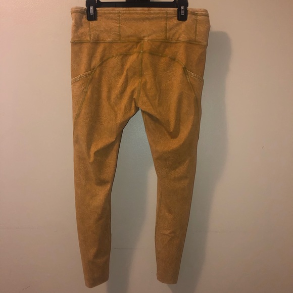 Lululemon”Iced Dye”Ice Wash Spiced Bronze Fast/Free Legging Sz-12/Energy Bra-10 - Picture 2 of 15